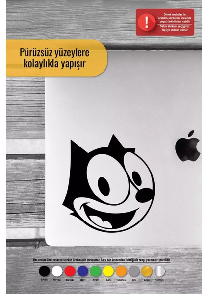 Gülen Felix - Araç, Oto, Laptop, Duvar Uyumlu Sticker 50*50 cm modelleri