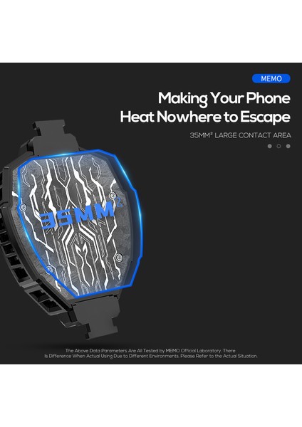 Memo DL05 Tablet ve Telefon Soğutucu Buzlanma Özellikli Rgb Işıklı Oyucu Telefon Oyuncu Tablet Soğutucu