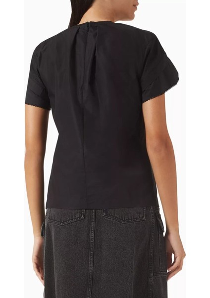 Drapeli Tişört Pamuk Karışımı, Rahat Kesim ve Zarif Form modelleri