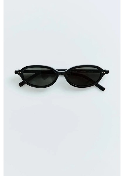 Unisex 90'lar Slim Oval Güneş Gözlüğü - %100 Biyolojik Asetat ve Geri Dönüştürülmüş Çelik