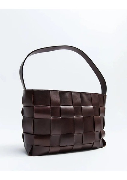 Kadınlar Için Woven Mini Tote - %100 Deri, Şık ve Işlevsel Tasarım