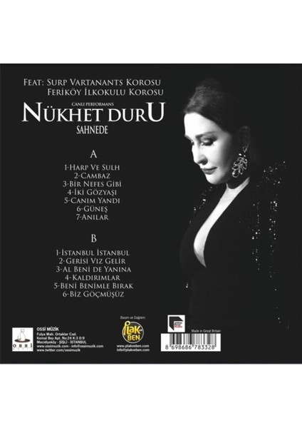 Nükhet Duru Sahnede - CD fiyatları