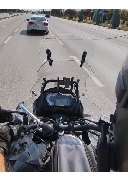 Ducati Uyumlu Deflektör Rüzgar Saptırıcı Siperlik Şeffaf Motor Camı Cam Uzatma Model 2