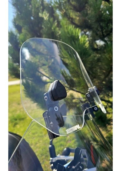 Ducati Uyumlu Deflektör Rüzgar Saptırıcı Siperlik Şeffaf Motor Camı Cam Uzatma Model 2