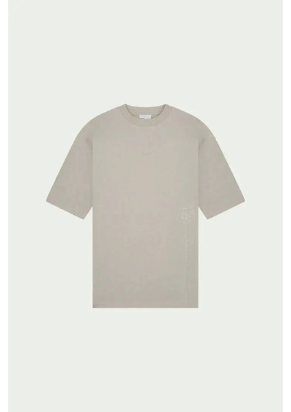 100% Organik Pamuklu Gri Ağustos T-Shirt - Erkekler Için Rahat ve Şık Seçim