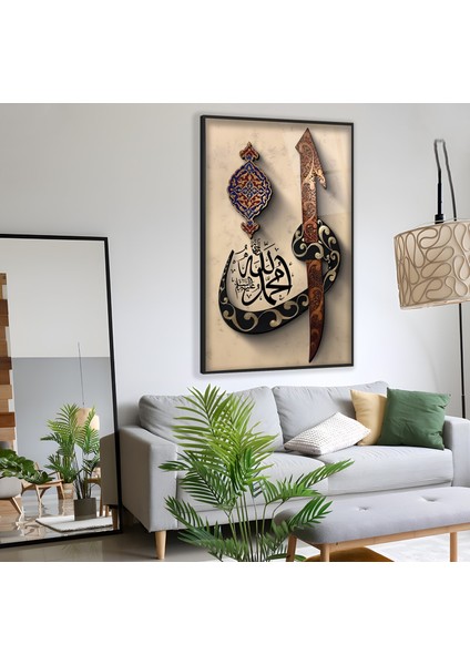 Metal Çerçeveli Elif Vav Cam Tablo fiyatları