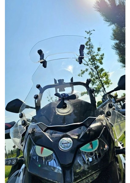 Ktm Uyumlu Deflektör Rüzgar Saptırıcı Siperlik Şeffaf Motor Camı Cam Uzatma Model 3