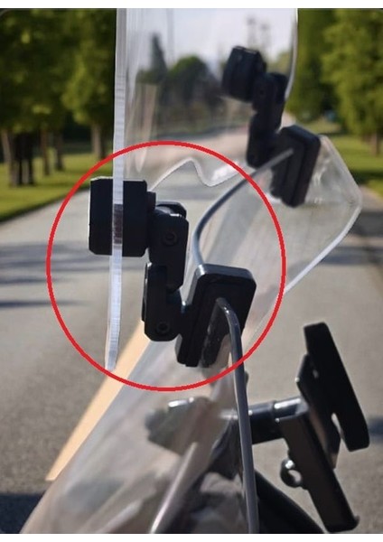 Ktm Uyumlu Deflektör Rüzgar Saptırıcı Siperlik Şeffaf Motor Camı Cam Uzatma Model 3