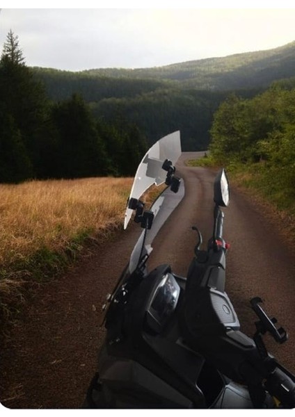 Suzuki Uyumludeflektör Rüzgar Saptırıcı Siperlik Şeffaf Motor Camı Cam Uzatma Model 1