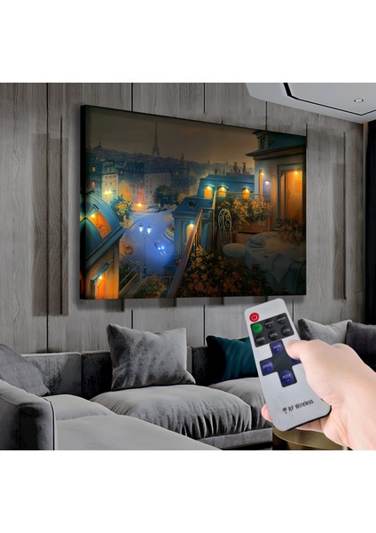 LED Işıklı Uzaktan Kumandalı Eyfel Kulesi Kanvas Tablo fiyatları