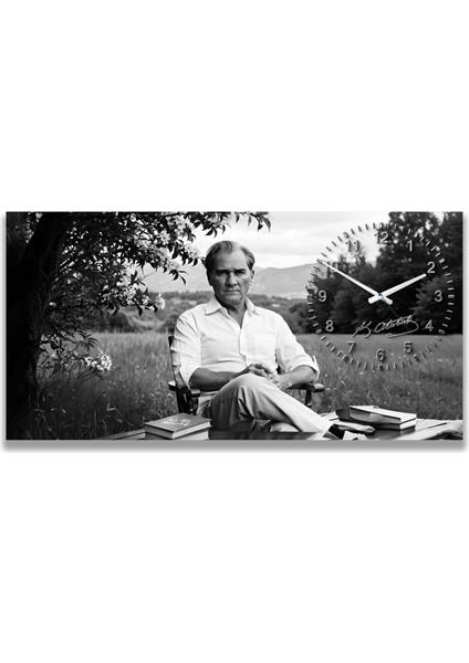 Saatli Atatürk Panoramik Kanvas Tablo indirimleri