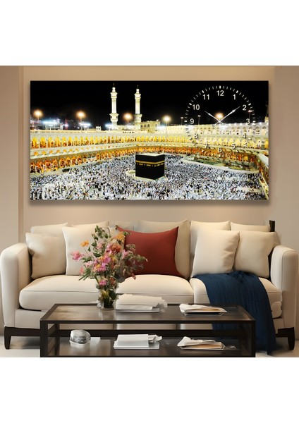 Saatli Kabe Panoramik Kanvas Tablo fiyatları