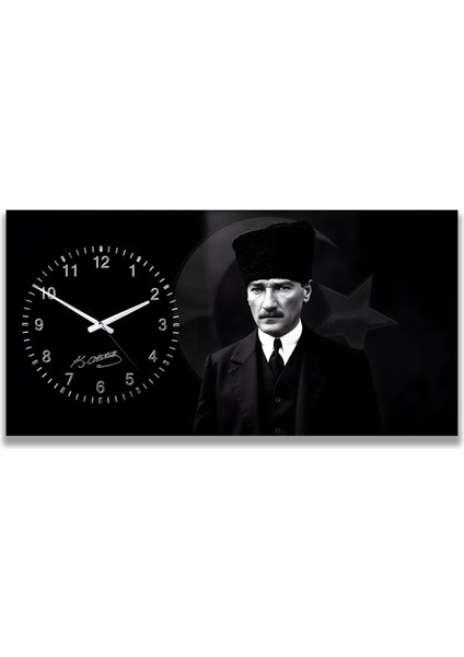 Saatli Atatürk Panoramik Kanvas Tablo indirimleri