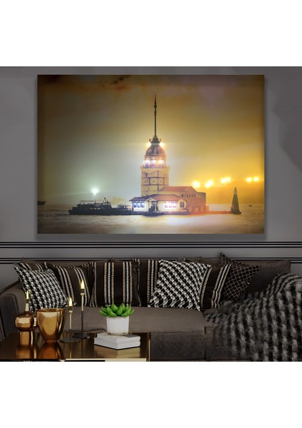 LED Işıklı Uzaktan Kumandalı Kız Kulesi Kanvas Tablo fırsatları