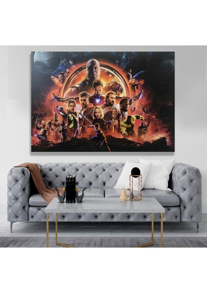 LED Işıklı Uzaktan Kumandalı Marvel Avengers Kanvas Tablo modelleri