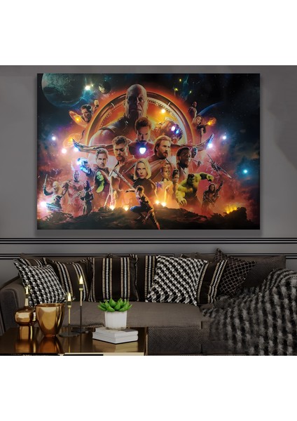 LED Işıklı Uzaktan Kumandalı Marvel Avengers Kanvas Tablo fırsatları