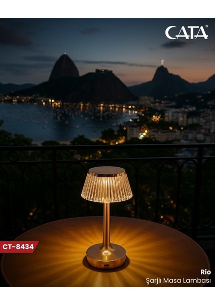 -CT-8434-RİO 3 Işik Renkli Şarjli Masa Lambasi Ynsmr fiyatları