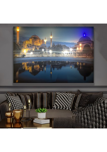 LED Işıklı Uzaktan Kumandalı Cami Kanvas Tablo fırsatları