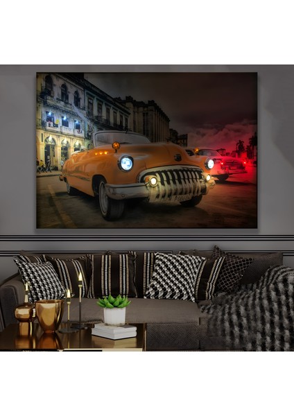 LED Işıklı Uzaktan Kumandalı Klasik Araba Kanvas Tablo fırsatları