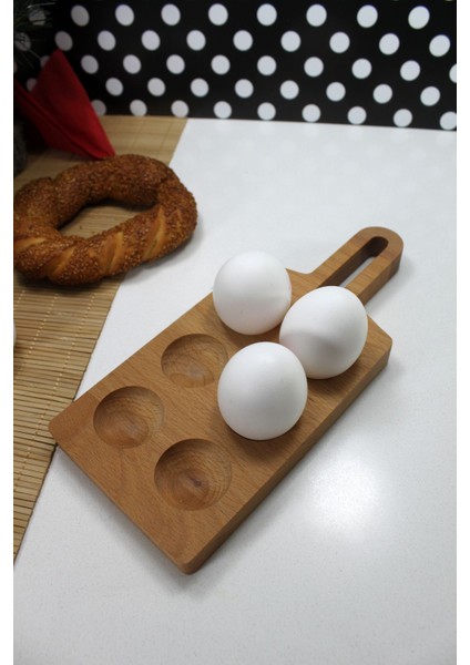 6'lı Ahşap Elips Saplı Yumurtalık, %100 Kayın Ağacı, Şık ve Doğal Tasarım fiyatları