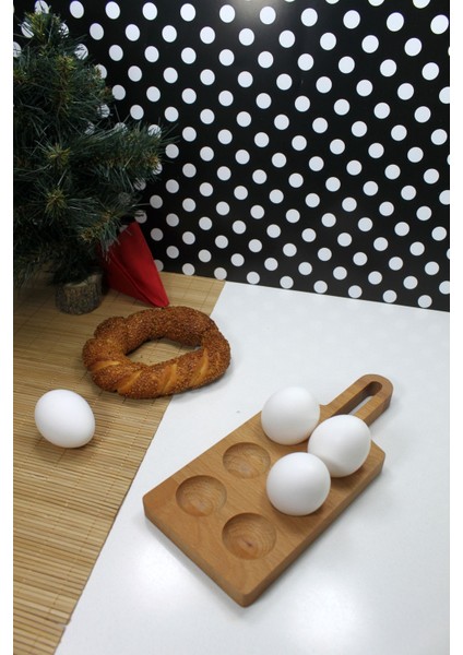 6'lı Ahşap Elips Saplı Yumurtalık, %100 Kayın Ağacı, Şık ve Doğal Tasarım modelleri