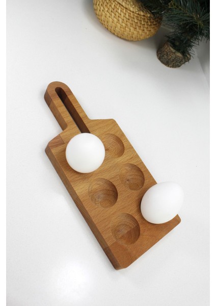 6'lı Ahşap Elips Saplı Yumurtalık, %100 Kayın Ağacı, Şık ve Doğal Tasarım indirimleri