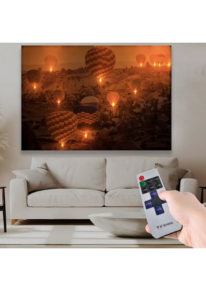 LED Işıklı Uzaktan Kumandalı Kapadokya Kanvas Tablo fiyatları