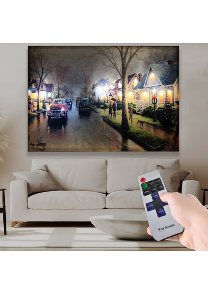 LED Işıklı Uzaktan Kumandalı Tarihi Ev Kanvas Tablo fiyatları