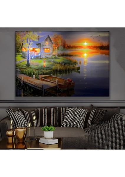 LED Işıklı Uzaktan Kumandalı Manzara Kanvas Tablo fırsatları