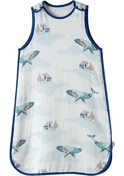 Whale Blue Kolsuz Bebek Uyku Tulumu S Beden, Nefes Alabilir, Hafif