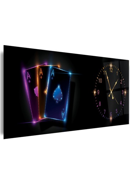 Saatli Iskambil Kağıdı Cam Tablo fiyatları