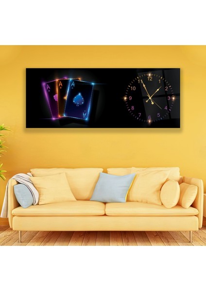 Saatli Iskambil Kağıdı Cam Tablo modelleri