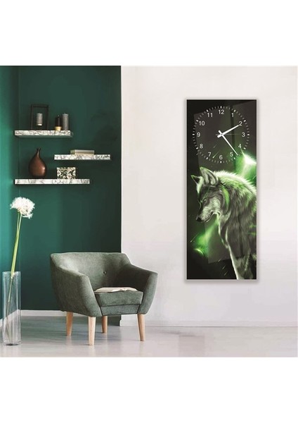 Saatli Neon Kurt Cam Tablo