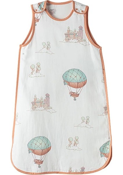 Whale Blue Kolsuz Bebek Uyku Tulumu, S Beden, Nefes Alabilir, Fermuarlı