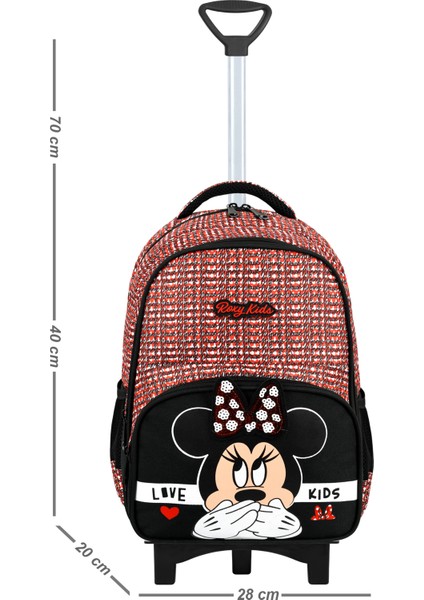 Minnie Mouse Beslenme ve Kalemlikli 3'lü Set Ilkokul Çekçekli Çanta - Katlanır Ayak , Termal Beslenme fiyatları