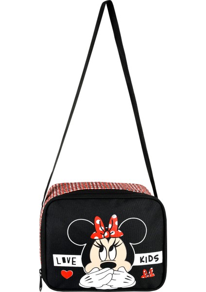 Minnie Mouse Beslenme ve Kalemlikli 3'lü Set Ilkokul Çekçekli Çanta - Katlanır Ayak , Termal Beslenme fırsatları