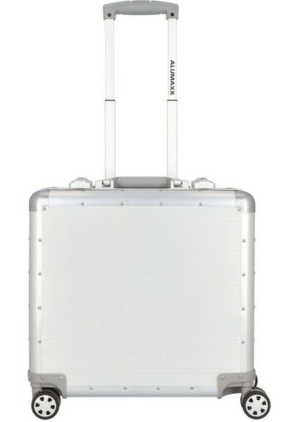 Gemini 42,5 cm 4 Tekerlekli Laptop Bölmeli Pilot Valiz, Alüminyum, Gümüş