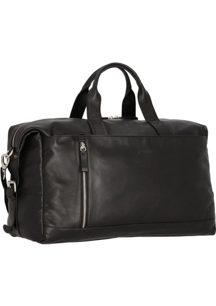 Topo 50 cm Siyah Deri Haftasonu Seyahat Çantası