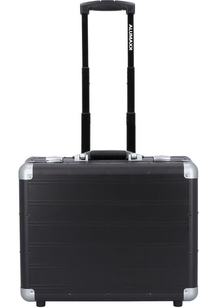 47 cm Siyah Laptop Bölmeli Pilot Tipi Iş Valizi, 2 Tekerlekli, Alüminyum