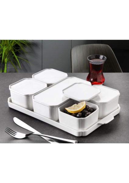 6'lı Kahvaltılık Seti Beyaz, Şık ve Kullanışlı Kahvaltı Takımı