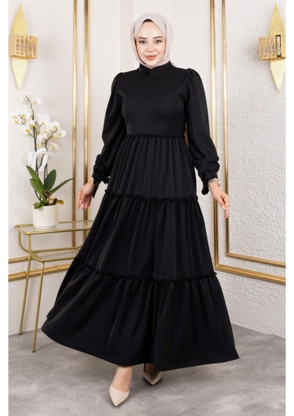 Kat Kat Bible Elbise-Siyah