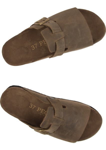 Hakiki Deri Kadın Tokalı Terlik 215546 modelleri