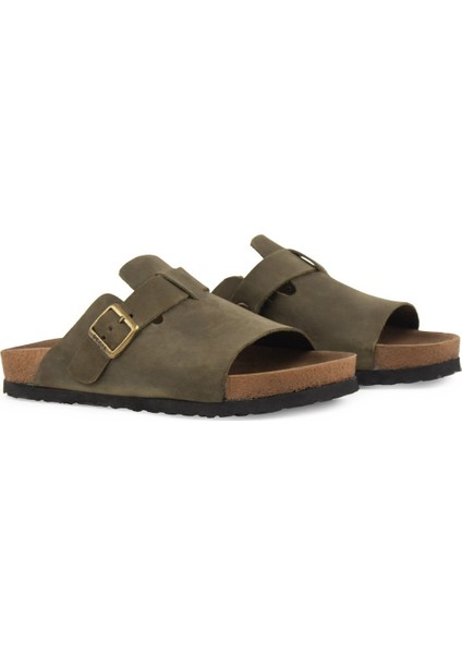 Hakiki Deri Kadın Tokalı Terlik 215546 fırsatları