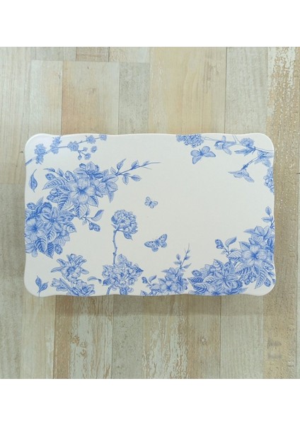 6'lı Cam Kahvaltılık Kase Seti, Mavi Çiçekli, Şık ve Kullanışlı Tepsili Tasarım fırsatları