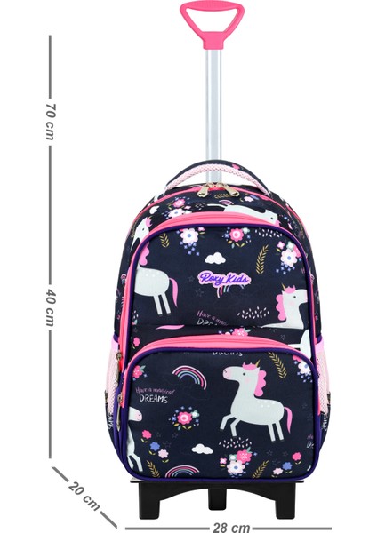 Unicorn Beslenme ve Kalemlikli 3'lü Set Ilkokul Çekçekli Çanta - Katlanır Ayak , Termal Beslenme fiyatları