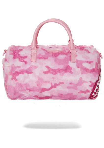 Furrrocious In Pink Mini Duffle, Suya Dayanıklı %100 Suni Deri, Ayarlanabilir Askılı Çanta modelleri