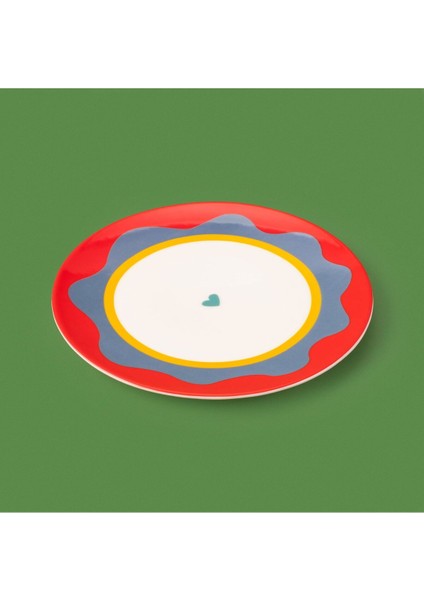 Kırmızı/yeşil Metalik Servis Tabağı, 25 Cm, Şık ve Dayanıklı Mutfak Aksesuarı fiyatları