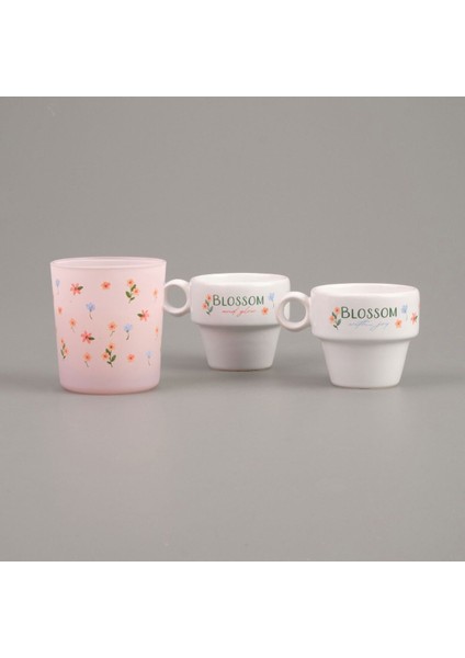 Renkli Çok Amaçlı Kupa ve Mum Seti, 180 Ml, Şık ve Kullanışlı Tasarım