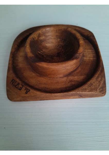 Kare Ahşap Yumurtalık, Şık ve Doğal Tasarım, Kahverengi Renkli, 2'li Set