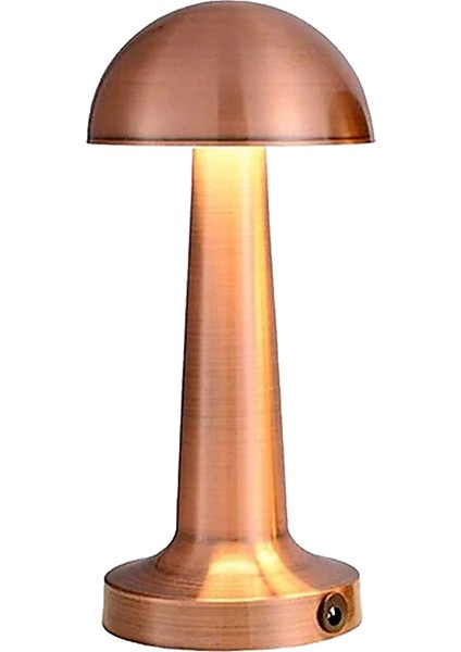 -YL86-1231-ATINA Masa Lambasi Şarj Edilebilir Bronz-3 Renk Işik Glstd